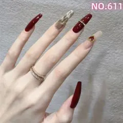 611 気質ネイルチップ 日常組 夏 中学生 韓国好評 個性的 デー [0rd]