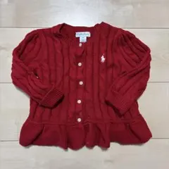 ラルフローレン　12m Ralph Lauren ペプラムカーディガン