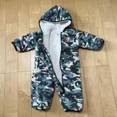 Champion 迷彩柄 フード付きアウター 80 スノーコンビ