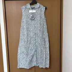 UNIQLOxLIBERTY リネンコットン　プリントワンピース　ノースリーブ