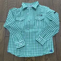 ダブルビー グリーンチェック長袖シャツ