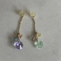 ピアス　揺れるロングキャッチ