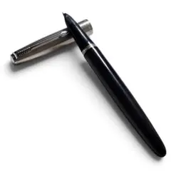 名作◎PARKER 61 ビンテージ 万年筆 USA製 シルバー ブラック 黒