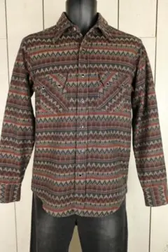 【超美品】☆WESTRIDE：中厚　ラグ　ネイティブ　ネルチェックシャツ　36のサムネイル