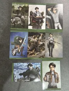 記憶への進撃　進撃の巨人　リヴァイ　ビジュアルシート　C賞　8枚セット