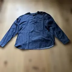 無印良品デニム風コットンシャツトップスM〜Lサイズ