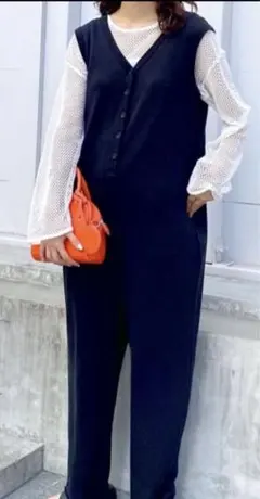 チャオパニックティピー　サロペット　ブラック　フリーサイズ