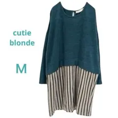 【cutie blonde】ドッキングワンピース　ストライプ　スカート裏地付きのサムネイル