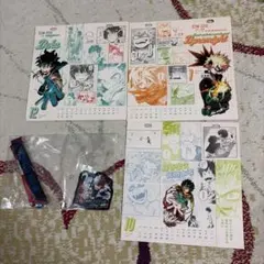 ヒロアカ　付録カレンダー&轟焦凍ステッカーセット