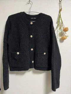 【️GU】ダブルポケットニットジャケット M