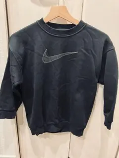 新品　NIKE ナイキ トレーナー ブラック S 140 黒　裏起毛