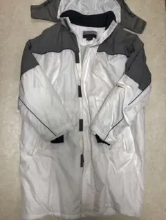 ナイキ NIKE ベンチコート　防寒　サッカー　ホワイト×グレー　ダブルジップ