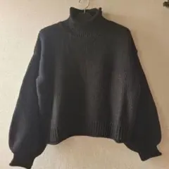 黒 ハイネック ざっくり