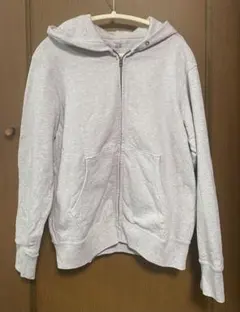 UNIQLO☆メンズフルジップパーカー　M ライトグレー　送料無料！