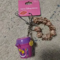 チシャ猫&アリス　ポップコーンバケット　キーチェーンストラップ