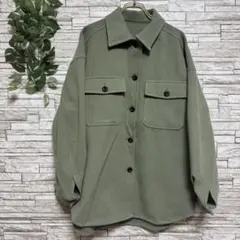 GU ジーユー【M】シャツジャケット✨オーバーサイズシルエット 長袖