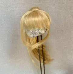 【1/3】ポニーテールウィッグ(ブロンド) 耐熱 8-9インチ