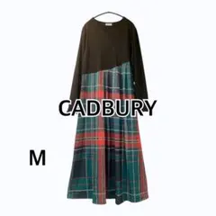 美品✨CADBURY チェック柄 切替ワンピース ドッキングワンピース M