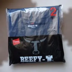 未使用　Hanes BEEFY-T クルーネックT Lサイズ　ネイビー