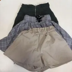女の子ショートパンツスカート3点まとめ売り