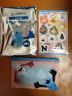 パペットスンスン スシロー クリアポーチ＆シール