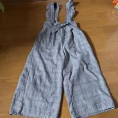 チェック柄サロペットパンツ（値下げ