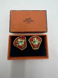 HERMES エルメス エマイユ 七宝焼き リップ式 イヤリング レディースのサムネイル
