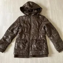 ブラウン フード付き 中綿ジャケット