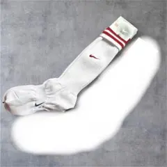 【デッドストック】00s NIKE ナイキ サッカーソックス 白 23〜25