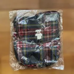 familiar ファミリア チェック柄 ショルダーバッグ 赤 ポシェット クマ