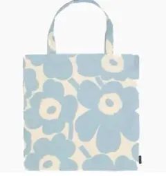 マリメッコ 花柄 エコバッグ 水色 北欧 トートバッグ ウニッコ