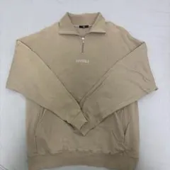 [日曜割] HARE ハレ ベージュ ハーフジップスウェット