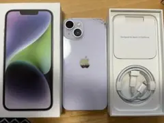 Apple iPhone 14 パープル 本体 128gb 背面ヒビ