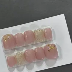 Lサイズ ピンクネイル リボンネイル ベリーショート