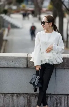 Bluelea ブルレア Tweed pullover ツイードプルオーバーTWEED