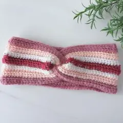 209｜ヘアバンド｜ヘアターバン｜毛糸ハンドメイド｜ツイストデザイン