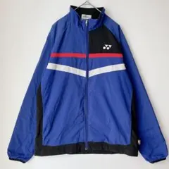 美品　YONEX ウォームアップジャケット 青　【M】ファイバーヒート