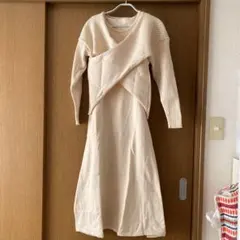 新品未使用　ノースリ×長袖　重ね着　ニットワンピ