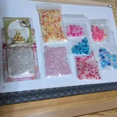 多色プラスチックビーズセット 9パック