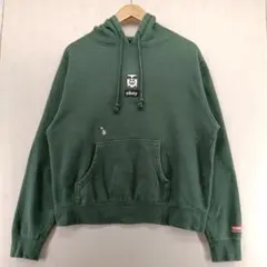 アメリカ古着 Lサイズ グリーン色 OBEY プルオーバーパーカー