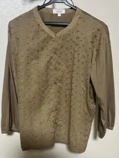 isoLaine 긴팔 블라우스 브라운 L 사이즈