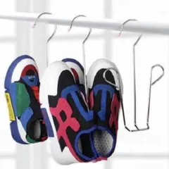 【値下げ！あ】シューズハンガー 上履き 洗濯 乾燥 省スペース 靴 2本セット