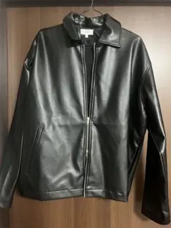 黒い合成皮革ジャケット※１回着用