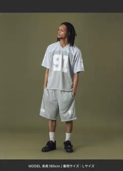 XLARGE メッシュパンツ 91 ロゴ グレーのサムネイル