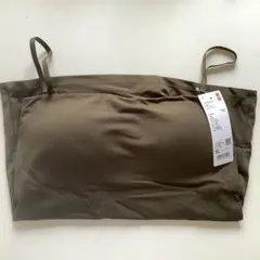 UNIQLO AIRism コットンブラチューブトップ　XL オリーブ
