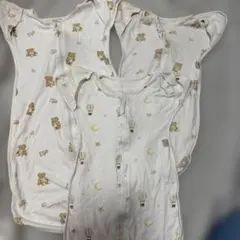ベビー用スリーパー 3枚セット クマ 気球柄