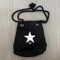 CONVERSE TOKYO キャンバス ショルダーバッグ 巾着　ブラック