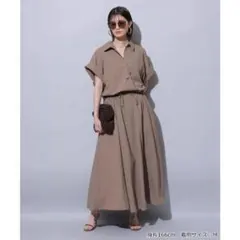 Arpege story 半袖ドロストシャツワンピース アルページュ サイズ2