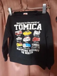 TOMY公式トミカ ミニカー トレーナー 110サイズ 黒