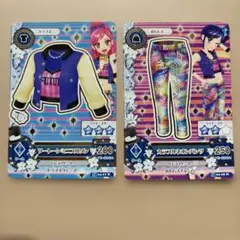 アイカツ｜カード｜ツートーンミニブルゾンコーデ｜4枚セット｜霧矢